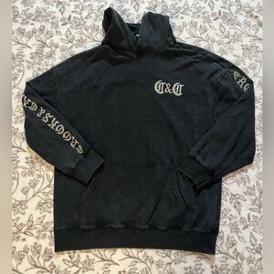 Crooks & Castles Black charcoal washed Hoodie